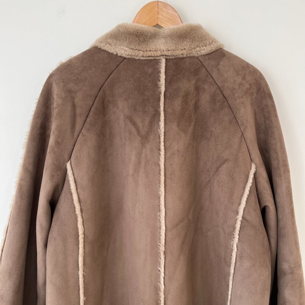 Covington Womens Faux Fur Collar Cuffs Lining Winter Coat Jacket Brown Size 16 - Picture 7 of 11